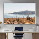 Desert Lake Wall Art – Framed Cactus Mountain Canvas by MyGreatCanvas | Canvas Wall Art Prints | Photo Prints & Wall Decor