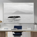 Whale Tail Wall Art – Framed Black White Ocean Canvas by MyGreatCanvas | Canvas Wall Art Prints | Photo Prints & Wall Decor