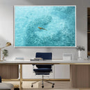 Fish Swarm Wall Art Canvas Print – Framed Marine Life Art by MyGreatCanvas | Canvas Wall Art Prints | Photo Prints & Wall Decor