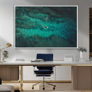 Ocean Surf Wall Art Canvas Print – Framed Vibrant Blue by MyGreatCanvas | Canvas Wall Art Prints | Photo Prints & Wall Decor