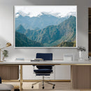 Misty Mountain Wall Art Canvas Print – Framed Cloudy Andean by MyGreatCanvas | Canvas Wall Art Prints | Photo Prints & Wall Decor