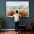 Beach Grass Wall Art Canvas Print – Framed Coastal Dunes Art by MyGreatCanvas | Canvas Wall Art Prints | Photo Prints & Wall Decor