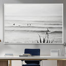Surfer Silhouette Wall Art Canvas Print, Framed Calm Ocean by MyGreatCanvas | Canvas Wall Art Prints | Photo Prints & Wall Decor