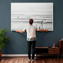 Surfer Silhouette Wall Art Canvas Print – Framed Calm Ocean by MyGreatCanvas | Canvas Wall Art Prints | Photo Prints & Wall Decor