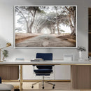 Cypress Tunnel Wall Art Canvas Print – Framed Misty Road Art by MyGreatCanvas | Canvas Wall Art Prints | Photo Prints & Wall Decor