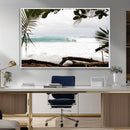 Tropical Surf Wall Art Canvas Print – Framed Palm Tree View by MyGreatCanvas | Canvas Wall Art Prints | Photo Prints & Wall Decor