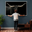 Longhorn Cattle Wall Art Canvas Print – Framed Texas Ranch by MyGreatCanvas | Canvas Wall Art Prints | Photo Prints & Wall Decor