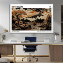 Modern Japanese Wall Art Canvas Print – Framed Abstract