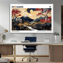 Modern Mount Fuji Wall Art Canvas Print – Framed Abstract