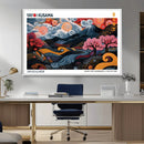 Modern Japanese Wall Art Canvas Print – Framed Abstract