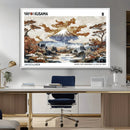 Modern Japanese Wall Art Canvas Print – Framed Abstract