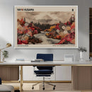 Modern Japanese Wall Art Canvas Print – Framed Abstract