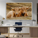 Highland Cow Wall Art Canvas Print – Framed Rustic Animal by MyGreatCanvas | Canvas Wall Art Prints | Photo Prints & Wall Decor