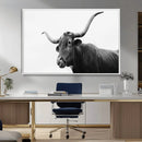 Longhorn Photography Wall Art Canvas Print – Framed Western by MyGreatCanvas | Canvas Wall Art Prints | Photo Prints & Wall Decor