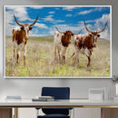 Texas Longhorn Wall Art Canvas Print – Framed Western Decor by MyGreatCanvas | Canvas Wall Art Prints | Photo Prints & Wall Decor