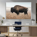 Rustic Bison Decor Wall Art Canvas Print – Framed Buffalo by MyGreatCanvas | Canvas Wall Art Prints | Photo Prints & Wall Decor