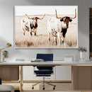 Rustic Cow Scene Wall Art Canvas Print – Framed Farmhouse by MyGreatCanvas | Canvas Wall Art Prints | Photo Prints & Wall Decor