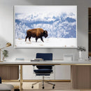 Bison Snow Wall Art Canvas Print – Framed Wildlife Scene by MyGreatCanvas | Canvas Wall Art Prints | Photo Prints & Wall Decor