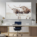Longhorn Cow Decor Wall Art Canvas Print – Framed Rustic by MyGreatCanvas | Canvas Wall Art Prints | Photo Prints & Wall Decor
