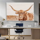 Longhorn Bull Decor Wall Art Canvas Print, Framed Western by MyGreatCanvas | Canvas Wall Art Prints | Photo Prints & Wall Decor