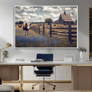 Texas Longhorn Canvas Wall Art Print – Framed Rustic Barn by MyGreatCanvas | Canvas Wall Art Prints | Photo Prints & Wall Decor