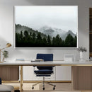 Misty Mountains Wall Art Canvas Print – Framed Foggy Forest by MyGreatCanvas | Canvas Wall Art Prints | Photo Prints & Wall Decor