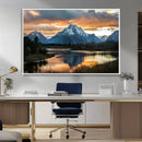 Mountain Sunset Wall Art Canvas Print – Framed Alpine by MyGreatCanvas | Canvas Wall Art Prints | Photo Prints & Wall Decor