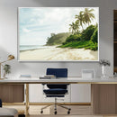 Relaxing Beach Wall Art Canvas Print – Framed Ocean View