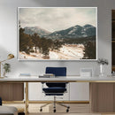 Mountain Landscape Wall Art Canvas Print – Framed Snowy by MyGreatCanvas | Canvas Wall Art Prints | Photo Prints & Wall Decor