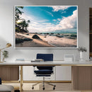 Tropical Beach Wall Art Canvas Print – Framed Ocean Waves by MyGreatCanvas | Canvas Wall Art Prints | Photo Prints & Wall Decor