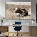 Texas Longhorn Wall Art Canvas Print – Framed Country Living