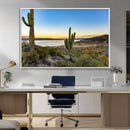 Saguaro Cactus Wall Art Canvas Print – Framed Desert Sunset by MyGreatCanvas | Canvas Wall Art Prints | Photo Prints & Wall Decor