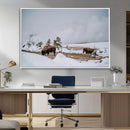 Bison Wildlife Wall Art Canvas Print, Framed Snowy Prairie by MyGreatCanvas | Canvas Wall Art Prints | Photo Prints & Wall Decor