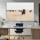 Bison Herd Wall Art Canvas Print, Framed Western Landscape by MyGreatCanvas | Canvas Wall Art Prints | Photo Prints & Wall Decor