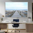 Beach Boardwalk Wall Art Canvas Print – Framed Coastal
