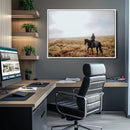 Cowboy Wall Art Canvas Print – Framed Western Rustic Ranch