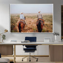 Cowboy Wall Art Canvas Print – Framed Western Ranch Scene by MyGreatCanvas | Canvas Wall Art Prints | Photo Prints & Wall Decor