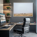 Foggy Plains Wall Art Canvas Print – Framed Horseback Riders