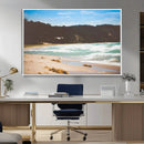 Tranquil Beach Wall Art Canvas Print – Framed Blue Ocean by MyGreatCanvas | Canvas Wall Art Prints | Photo Prints & Wall Decor