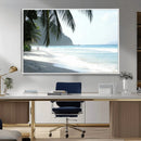 Tropical Beach Wall Art Canvas Print – Framed Serene Ocean by MyGreatCanvas | Canvas Wall Art Prints | Photo Prints & Wall Decor