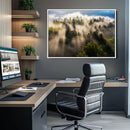 Tranquil Forest Scene Wall Art Canvas Print – Framed Moody