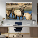Wild Elk Wall Art Canvas Print – Framed Neutral Wildlife by MyGreatCanvas | Canvas Wall Art Prints | Photo Prints & Wall Decor