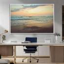 Sunset Seascape Wall Art Canvas Print – Framed Pastel Ocean by MyGreatCanvas | Canvas Wall Art Prints | Photo Prints & Wall Decor