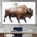 Snowy Buffalo Wall Art Canvas Print – Framed Wildlife by MyGreatCanvas | Canvas Wall Art Prints | Photo Prints & Wall Decor