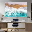 Aerial Beach Wall Art Canvas Print – Framed Ocean Waves by MyGreatCanvas | Canvas Wall Art Prints | Photo Prints & Wall Decor