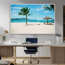 Tropical Beach Wall Art Canvas Print – Framed Palm Tree by MyGreatCanvas | Canvas Wall Art Prints | Photo Prints & Wall Decor