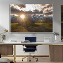 Snowy Peaks Wall Art Canvas Print – Rustic Mountain
