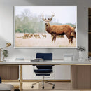 Rustic Deer Wall Art Canvas Print – Forest Woodland Stag