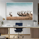 Elk Herd Wall Art Canvas Print – Framed Wildlife Photography