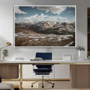 Mountain Landscape Wall Art Canvas Print – Framed Snowy